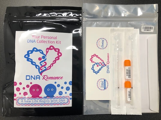 Kit de prueba de ADN: hisopos de saliva y tubos de recolección